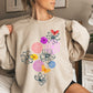 Floral Outlines, Flower Doodle Sweatshirt