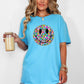 Floral Smiley Face, Retro, Summer, Flowers, Comfort Colors T-Shirt
