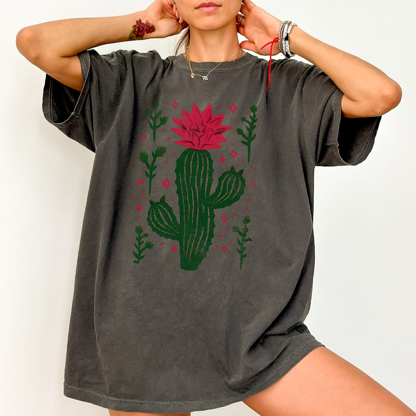 Flowering Desert Cactus, Succulent, Plants, Cowgirl, Tshirt Comfort Colors T-Shirt
