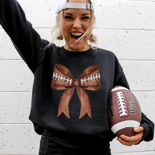 Football Coquette, Girly, Sports, Game Day, Big Game, Touchdown, Tailgate Party Sweatshirt