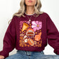 Football, Floral, Girly, Sports, Game Day, Big Game, Touchdown, Tailgate Party Sweatshirt