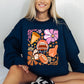 Football, Floral, Girly, Sports, Game Day, Big Game, Touchdown, Tailgate Party Sweatshirt