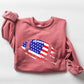 Football, Sports, American Flag, Patriotic, Sweatshirt