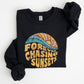 Forever Chasing Sunsets, Beach, Retro Sweatshirt