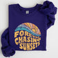 Forever Chasing Sunsets, Beach, Retro Sweatshirt