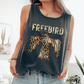 Free Bird, Thunderbird, Music, Leopard Print Comfort Colors Tank Top