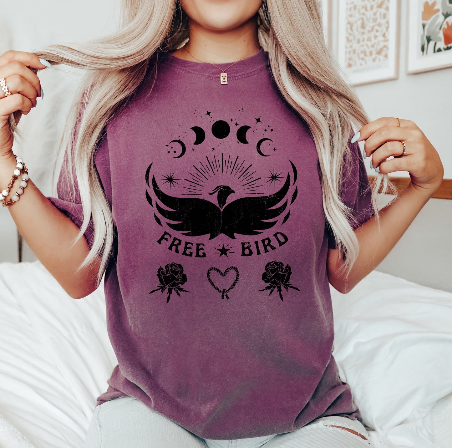 Free Bird, Western, Country, Rock Music,Bird, Cowboy, Tshirt Comfort Colors T-Shirt