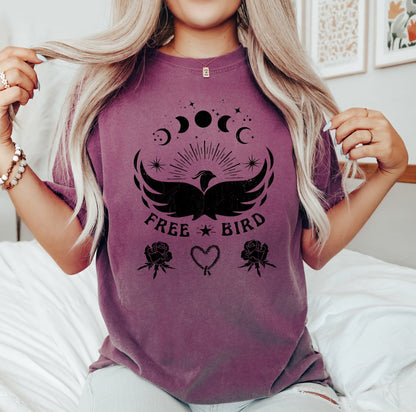 Free Bird, Western, Country, Rock Music,Bird, Cowboy, Tshirt Comfort Colors T-Shirt