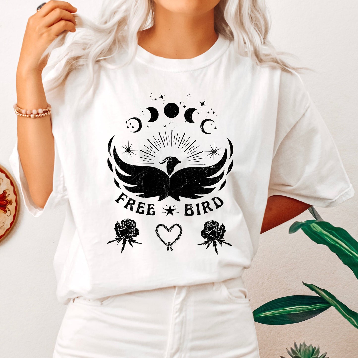 Free Bird, Western, Country, Rock Music,Bird, Cowboy, Tshirt Comfort Colors T-Shirt