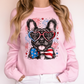 French Bulldog, Frenchie Patriotic Dog, USA, America, Pet Lover, 4th of July Sweatshirt