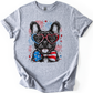 French Bulldog, Frenchie Patriotic Dog, USA, America, Pet Lover, 4th of July, Soft Style T-Shirt