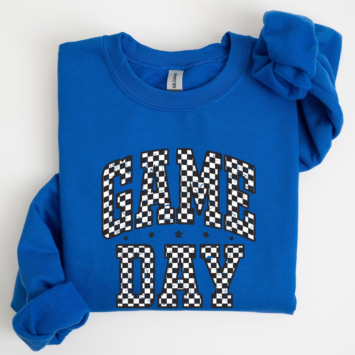Game Day, Checkered, Football, Sports, Big Game, Touchdown, Tailgate Party Sweatshirt