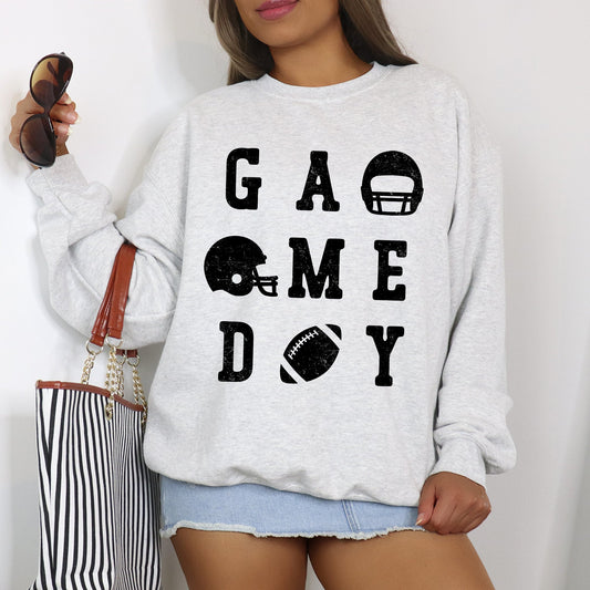 Game Day, Football, Helmet, Sports, Big Game, Touchdown, Tailgate Party Sweatshirt