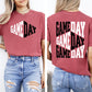 Game Day, Front and Back, Cheer, Football, Sports, Big Game, Touchdown, Tailgate Party Tshirt Comfort Colors T-Shirt