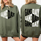 Game Day, Front and Back, Cheer, Football, Sports, Big Game, Touchdown, Tailgate Party Sweatshirt