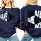 Game Day, Front and Back, Cheer, Football, Sports, Big Game, Touchdown, Tailgate Party Sweatshirt