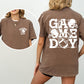 Game Day, Front and Back, Football, Sports, Big Game, Touchdown, Tailgate Party Tshirt Comfort Colors T-Shirt