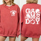 Game Day, Front and Back, Football, Sports, Big Game, Touchdown, Tailgate Party Sweatshirt
