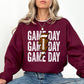 Game Day, Lightening Bolt, Football, Sports, Big Game, Touchdown, Tailgate Party Sweatshirt