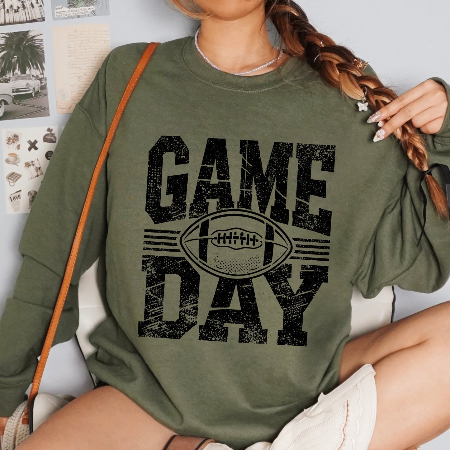 Game Day, Varsity, Football, Sports, Big Game, Touchdown, Tailgate Party Sweatshirt