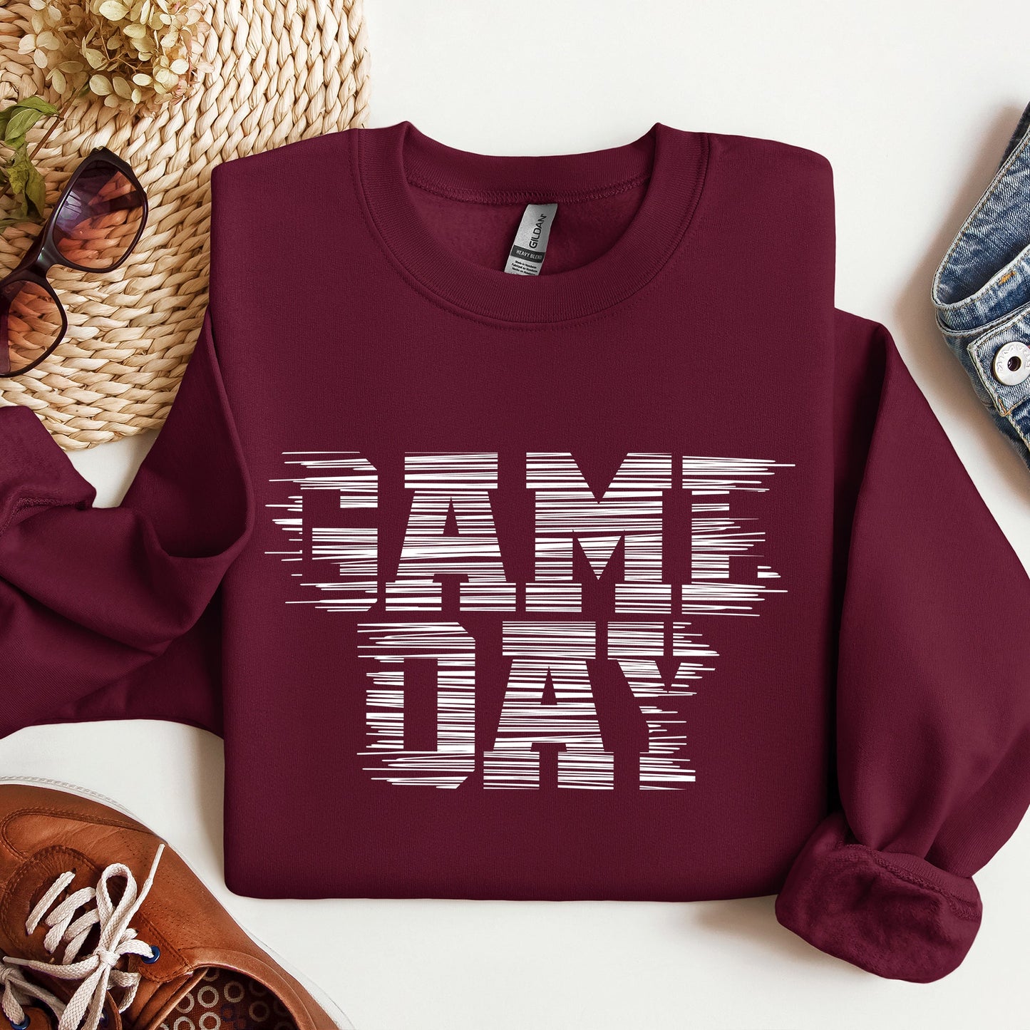 Game Day, Vintage, Football, Sports, Big Game, Touchdown, Tailgate Party Sweatshirt