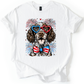 German Shorthaired Pointer Patriotic Dog, USA, America, Pet Lover, 4th of July, Soft Style T-Shirt