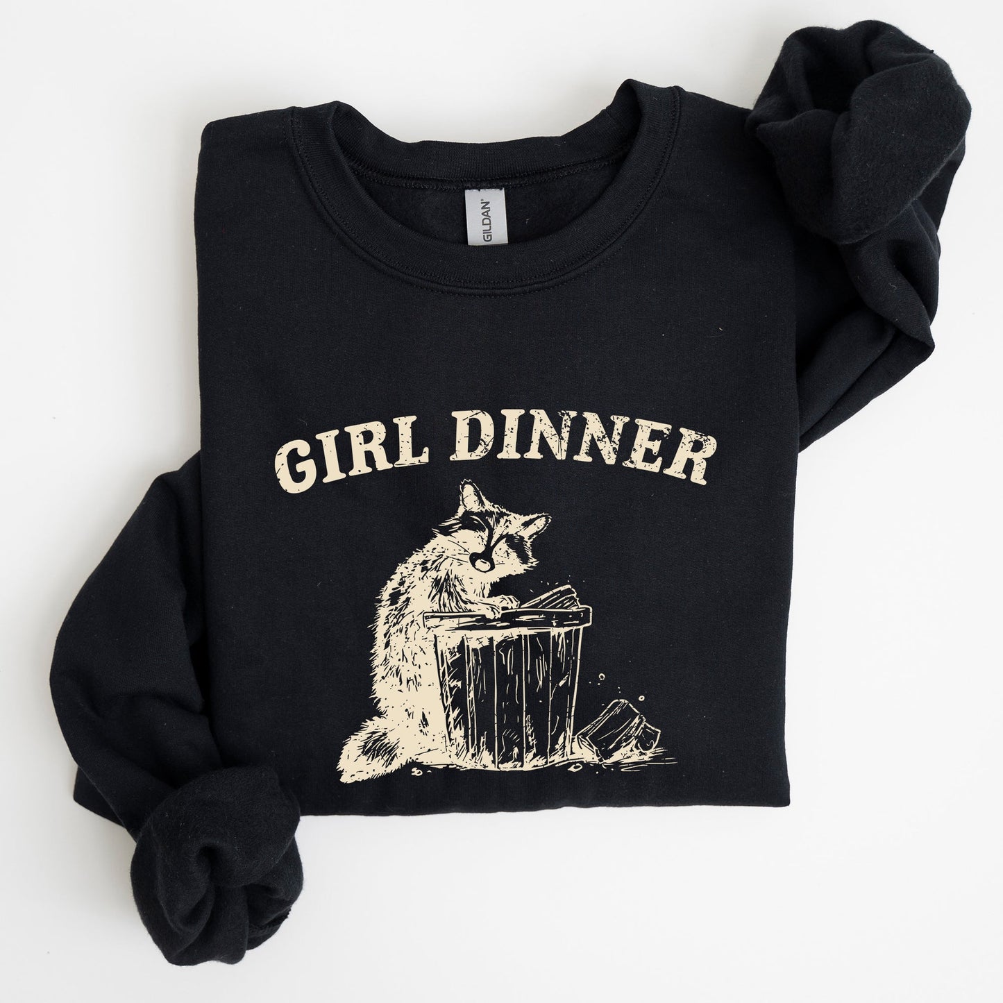 Girl Dinner, Raccoon, Meme, Aesthetic, Funny Sweatshirt