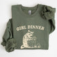 Girl Dinner, Raccoon, Meme, Aesthetic, Funny Sweatshirt