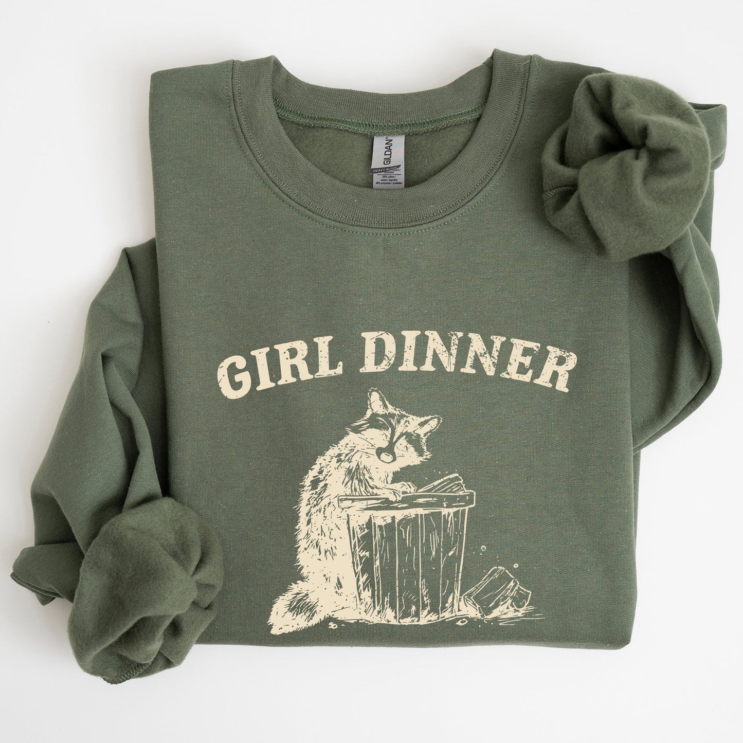 Girl Dinner, Raccoon, Meme, Aesthetic, Funny Sweatshirt