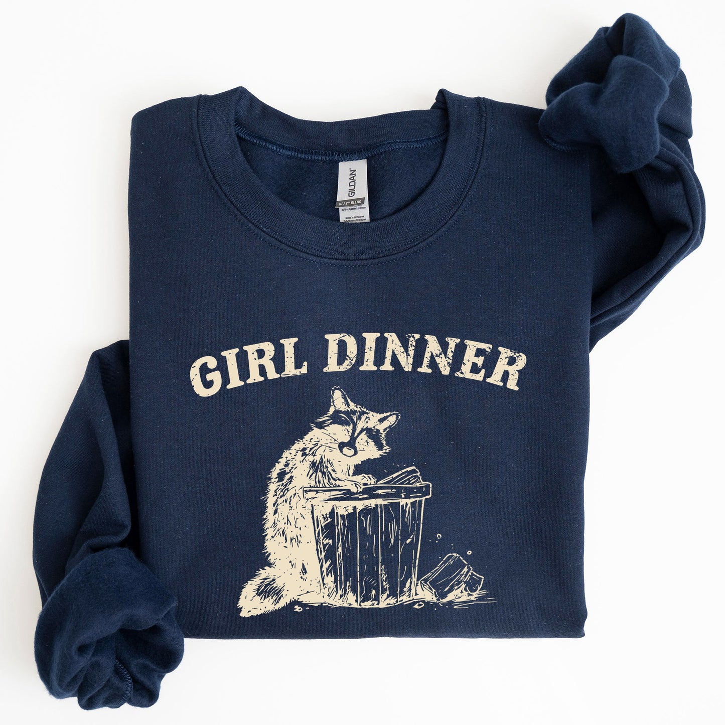 Girl Dinner, Raccoon, Meme, Aesthetic, Funny Sweatshirt