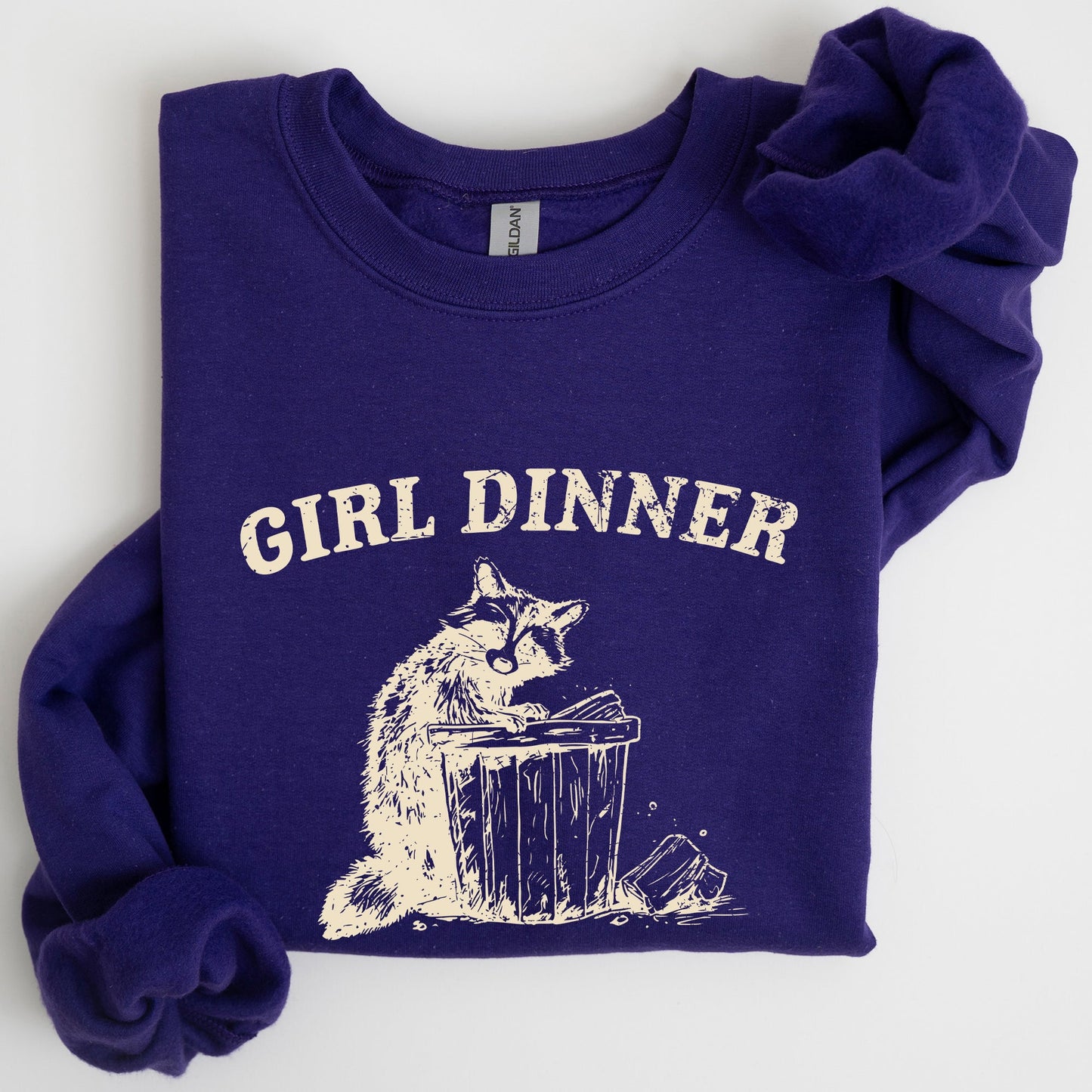 Girl Dinner, Raccoon, Meme, Aesthetic, Funny Sweatshirt