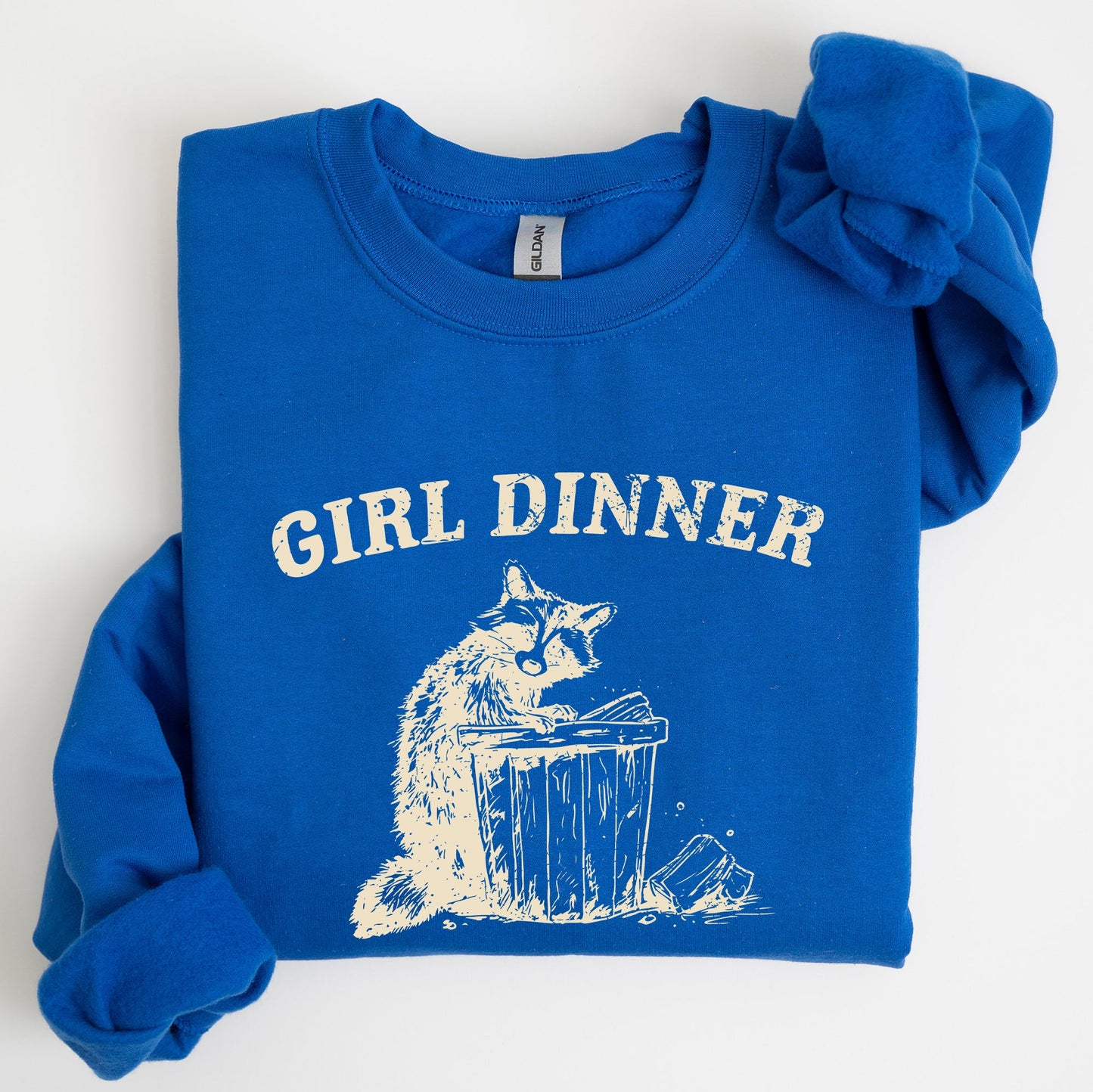 Girl Dinner, Raccoon, Meme, Aesthetic, Funny Sweatshirt