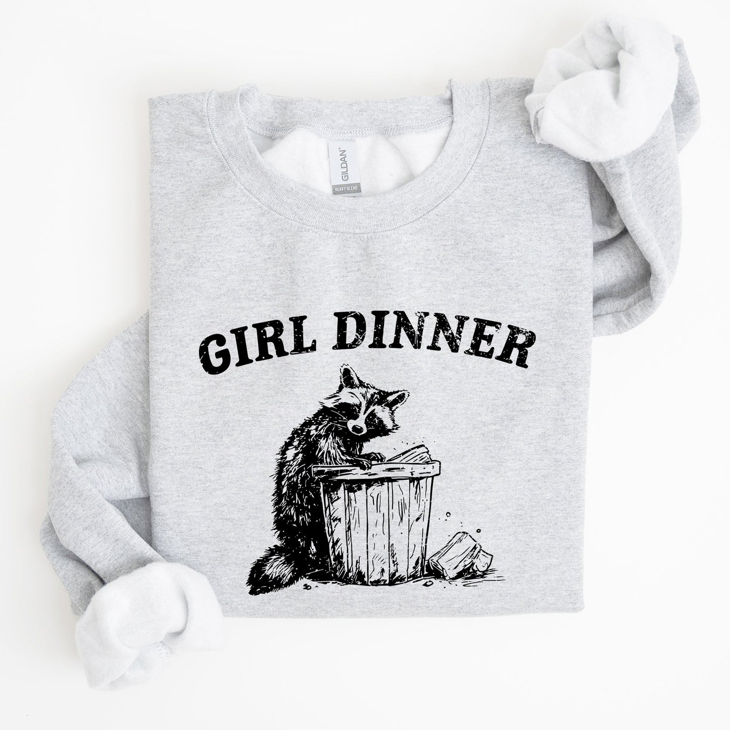 Girl Dinner, Raccoon, Meme, Aesthetic, Funny Sweatshirt