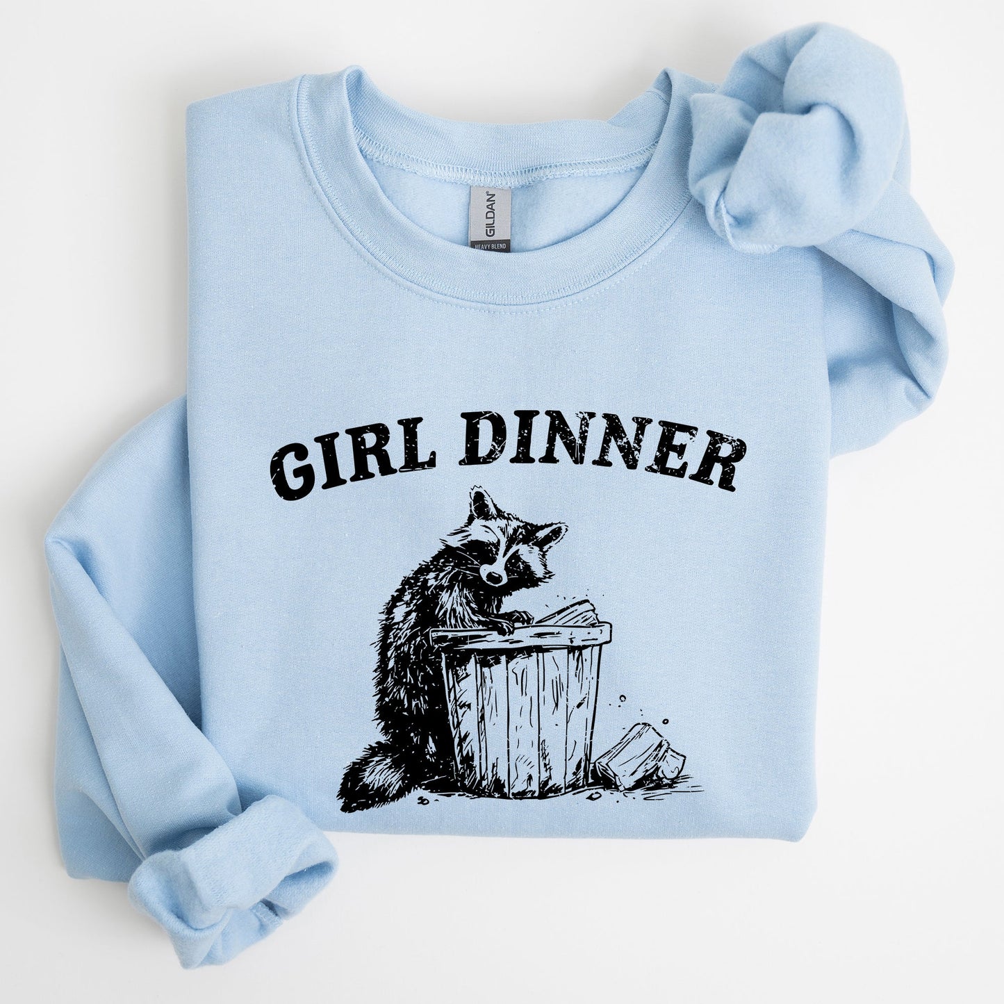 Girl Dinner, Raccoon, Meme, Aesthetic, Funny Sweatshirt