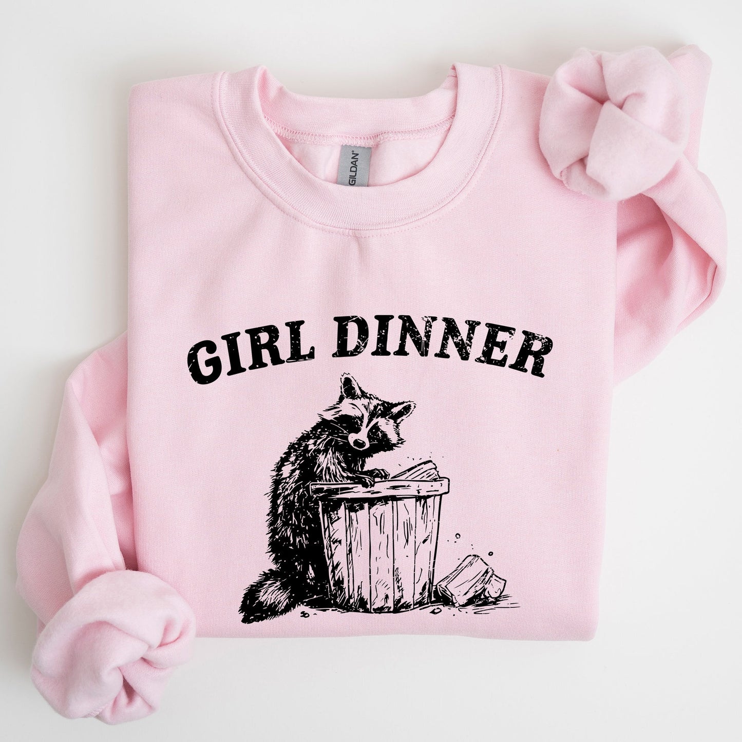 Girl Dinner, Raccoon, Meme, Aesthetic, Funny Sweatshirt