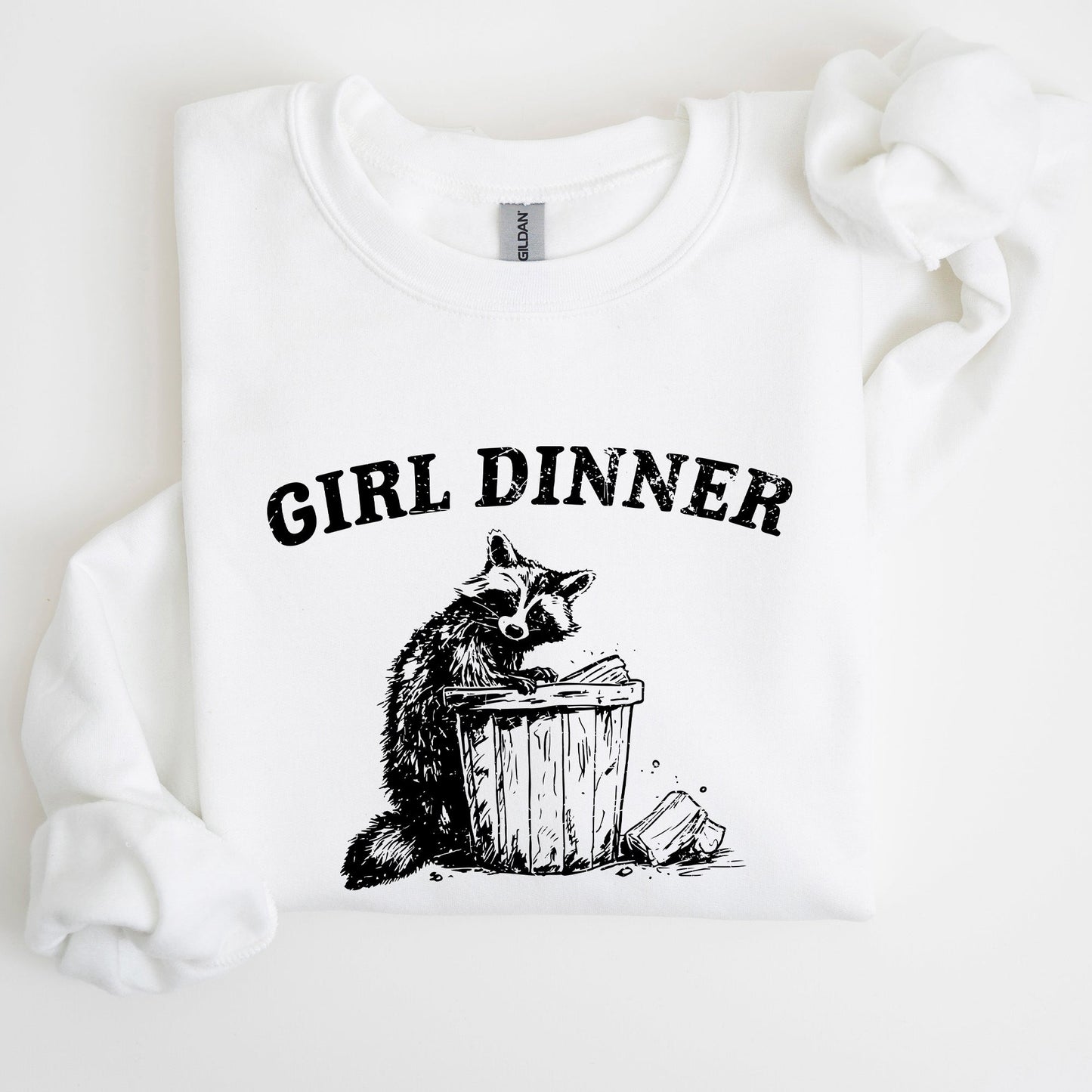 Girl Dinner, Raccoon, Meme, Aesthetic, Funny Sweatshirt