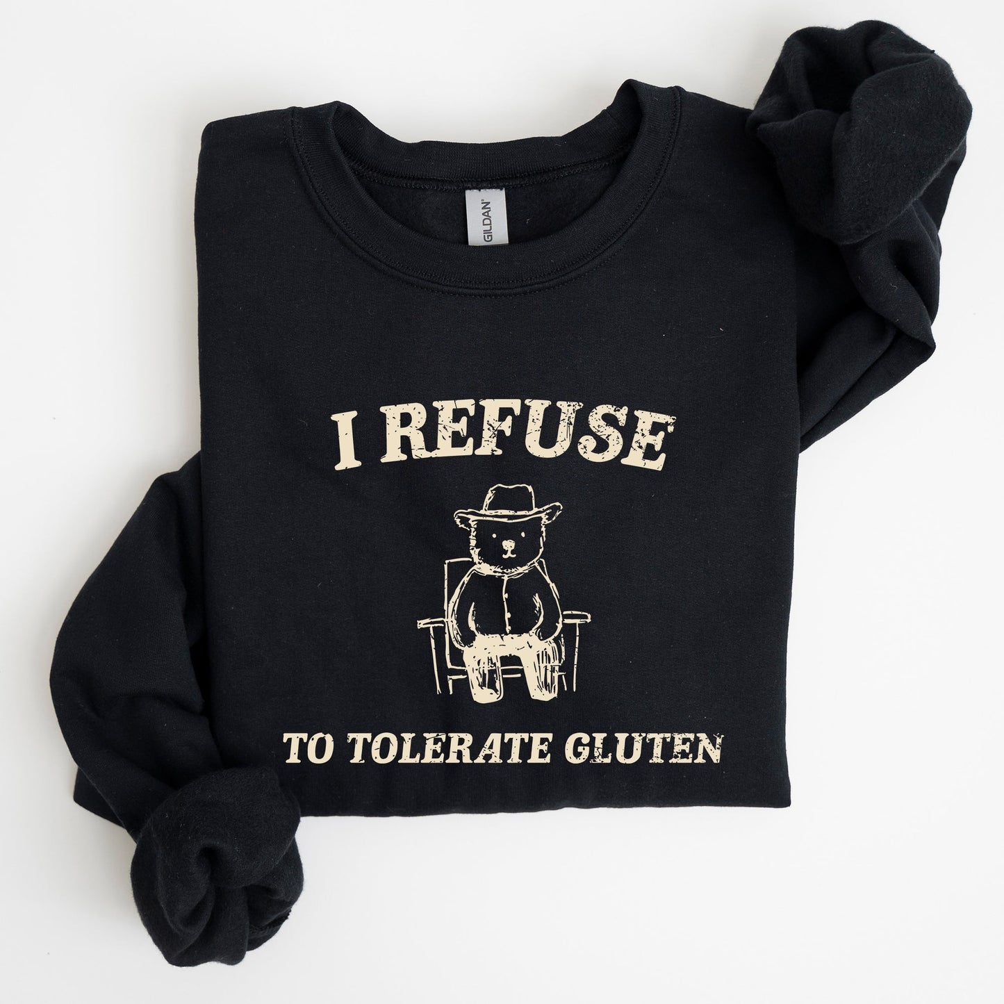 Gluten Bear, Celiac, Meme, Aesthetic, Funny Sweatshirt