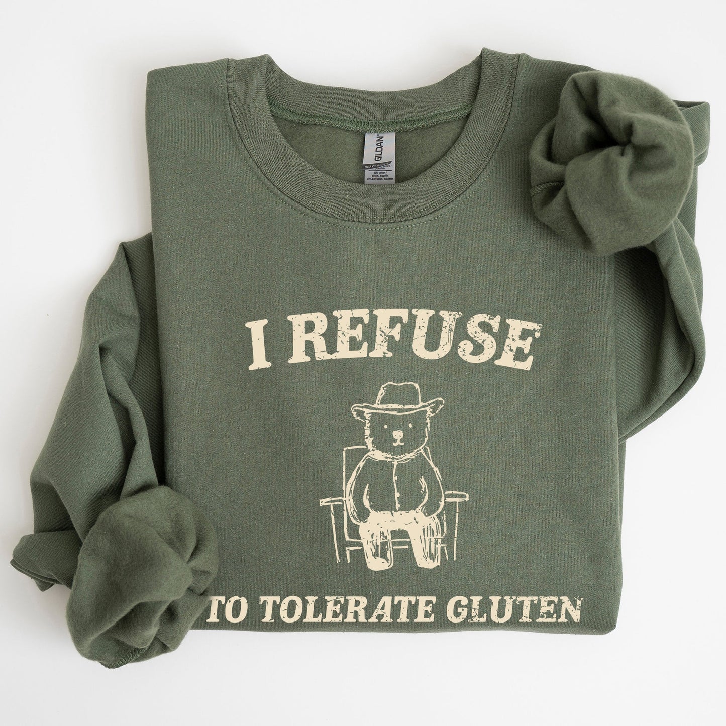 Gluten Bear, Celiac, Meme, Aesthetic, Funny Sweatshirt