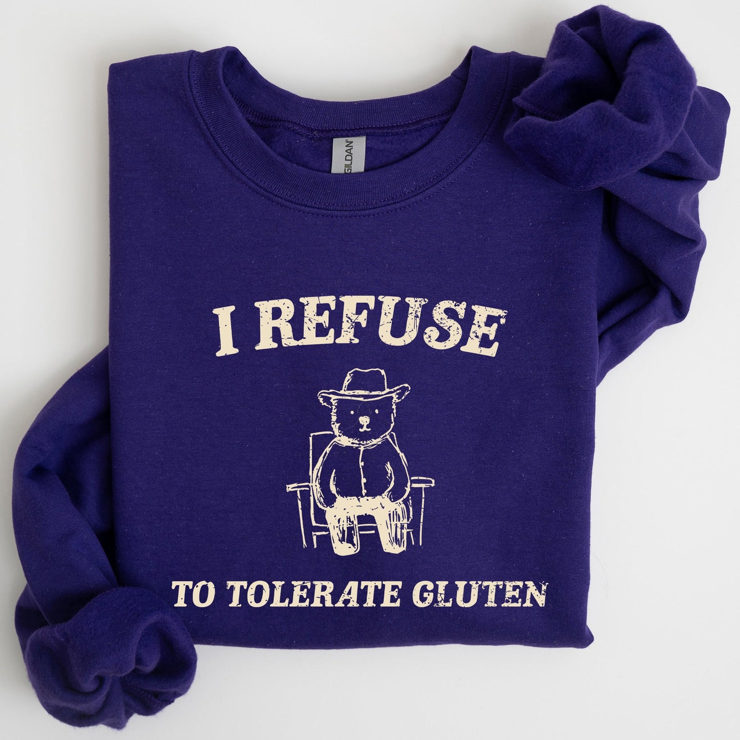 Gluten Bear, Celiac, Meme, Aesthetic, Funny Sweatshirt