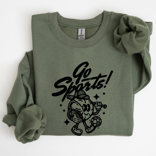 Go Sports, Funny, Football, Baseball, Soccer, Basketball, Tailgate Party Sweatshirt