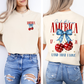 God Bless America, Patriotic, Cherries, USA, Fourth Of July, Comfort Colors T-Shirt