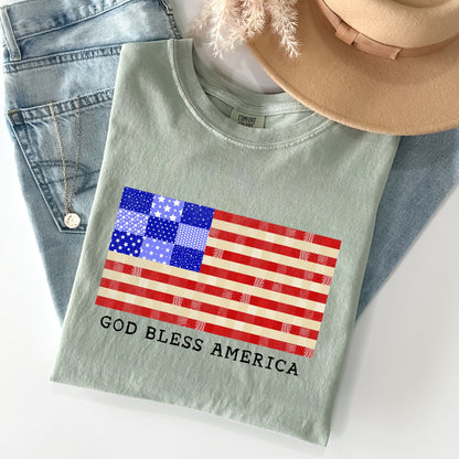 God Bless America, Land That I Love, USA Flag Tshirt Comfort Colors T-Shirt