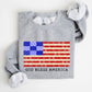 God Bless America, Quilt, Flag, 4th of July Sweatshirt