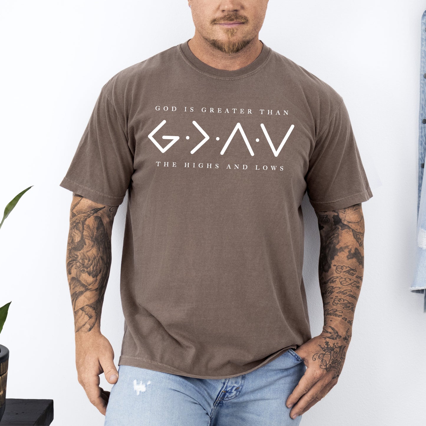 God Is Greater, Than The Highs And Lows, Jesus, Christian, Faith, Religious, Gospel Tshirt Comfort Colors T-Shirt