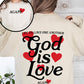 God Is Love, Agape, Love One Another, Bible, Faith, Christian, Religious Sweatshirt