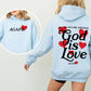 God Is Love, Agape, Love One Another, Bible, Faith, Christian, Religious Hoodie, Hooded Sweatshirt