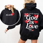 God Is Love, Agape, Love One Another, Bible, Faith, Christian, Religious Hoodie, Hooded Sweatshirt