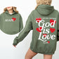 God Is Love, Agape, Love One Another, Bible, Faith, Christian, Religious Hoodie, Hooded Sweatshirt