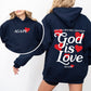 God Is Love, Agape, Love One Another, Bible, Faith, Christian, Religious Hoodie, Hooded Sweatshirt