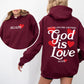 God Is Love, Agape, Love One Another, Bible, Faith, Christian, Religious Hoodie, Hooded Sweatshirt